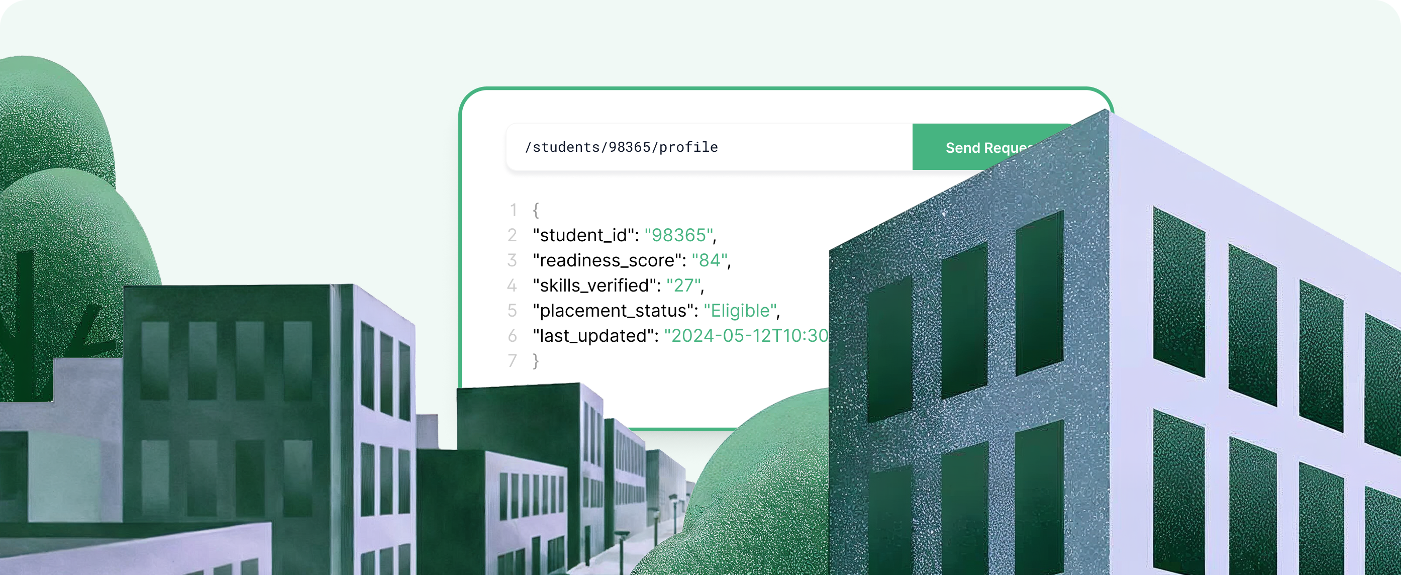 Hiree365 API integration dashboard connecting custom systems to the placement management platform