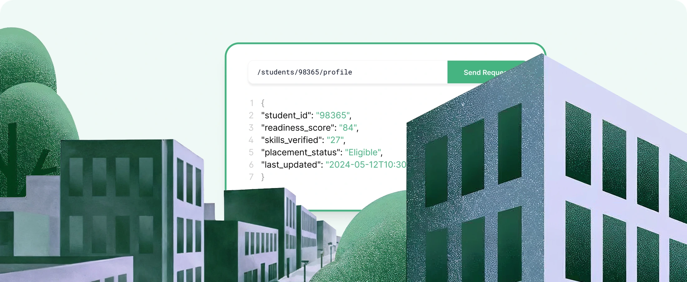 Hiree365 API integration dashboard connecting custom systems to the placement management platform